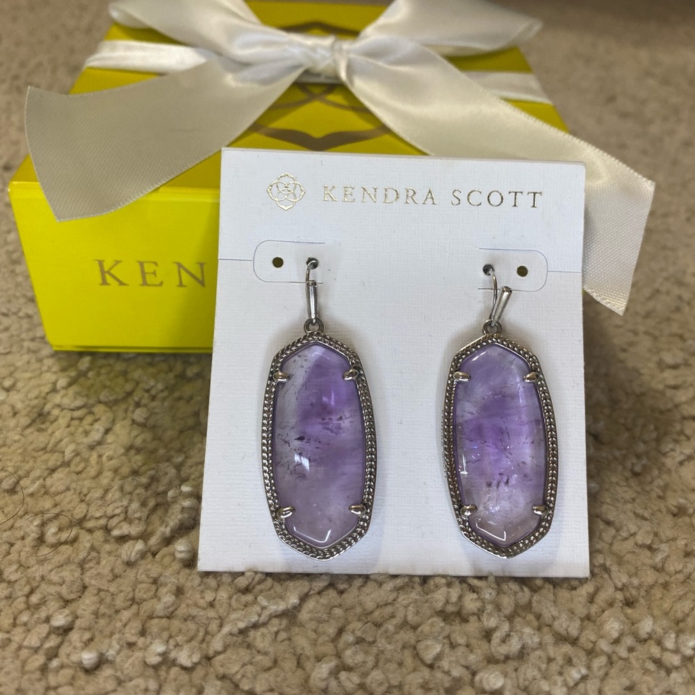 Kendra Scott elle purple mica earrings